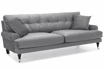 Andrew Soffgrupp 3+2+1 Sammet - Ljusgrå - Products - Möbler - Soffa - Soffgrupp - Howard soffgrupp