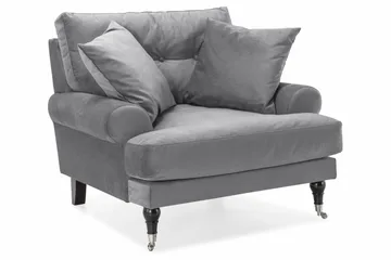 Andrew Soffgrupp 3+2+1 Sammet - Ljusgrå - Products - Möbler - Soffa - Soffgrupp - Howard soffgrupp