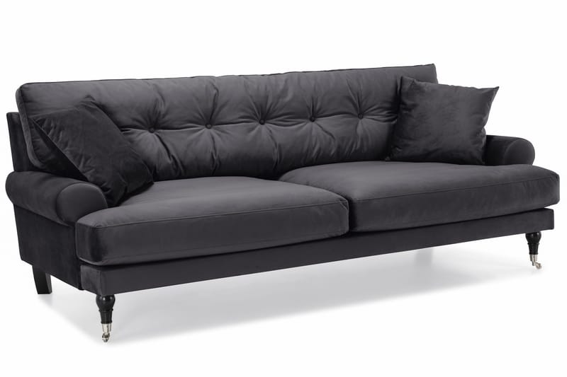 Andrew Soffgrupp 3+2+1 Sammet - Mörkgrå - Products - Möbler - Soffa - Soffgrupp - Howard soffgrupp