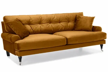 Andrew Soffgrupp 3+2+1 Sammet - Mörkgul - Products - Möbler - Soffa - Soffgrupp - Howard soffgrupp
