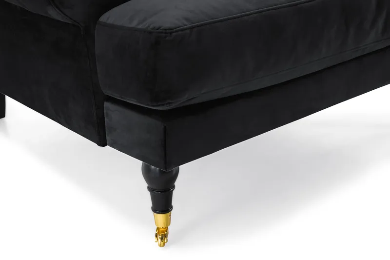 Andrew Soffgrupp 3+2+1 Sammet - Svart - Products - Möbler - Soffa - Soffgrupp - Howard soffgrupp