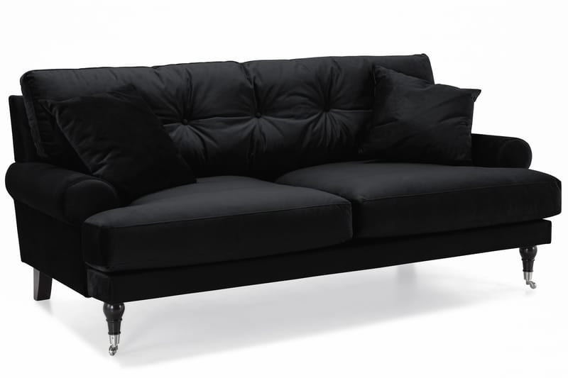 Andrew Soffgrupp 3+2+1 Sammet - Svart - Products - Möbler - Soffa - Soffgrupp - Howard soffgrupp