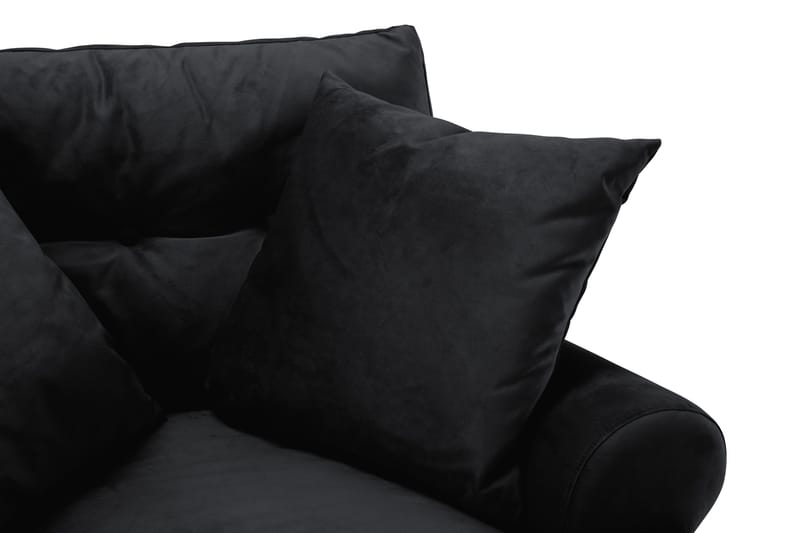 Andrew Soffgrupp 3+2+1 Sammet - Svart - Products - Möbler - Soffa - Soffgrupp - Howard soffgrupp