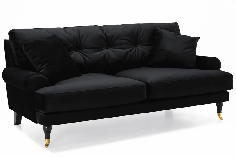 Andrew Soffgrupp 3+2+1 Sammet - Svart - Products - Möbler - Soffa - Soffgrupp - Howard soffgrupp