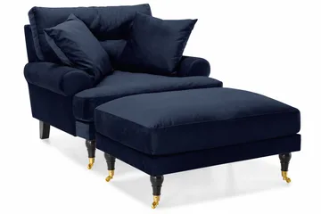 Andrew Soffgrupp 3+2 Sammet - Blå - Products - Möbler - Soffa - Soffgrupp - Howard soffgrupp