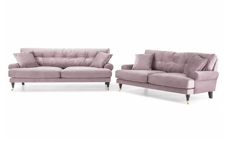 Andrew Soffgrupp 3+2 Sammet - Lila - Products - Möbler - Soffa - Soffgrupp - Howard soffgrupp