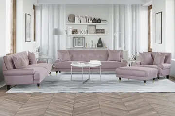 Andrew Soffgrupp 3+2 Sammet - Lila - Products - Möbler - Soffa - Soffgrupp - Howard soffgrupp