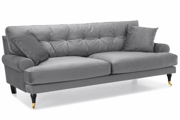 Andrew Soffgrupp 3+2 Sammet - Ljusgrå - Products - Möbler - Soffa - Soffgrupp - Howard soffgrupp
