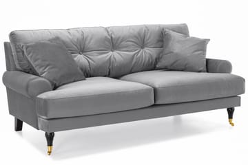 Andrew Soffgrupp 3+2 Sammet - Ljusgrå - Products - Möbler - Soffa - Soffgrupp - Howard soffgrupp