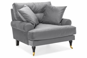 Andrew Soffgrupp 3+2 Sammet - Ljusgrå - Products - Möbler - Soffa - Soffgrupp - Howard soffgrupp