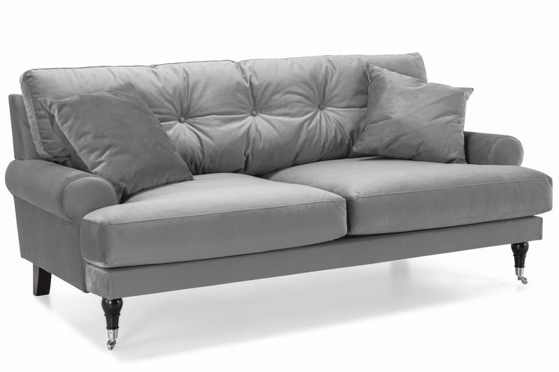 Andrew Soffgrupp 3+2 Sammet - Ljusgrå - Products - Möbler - Soffa - Soffgrupp - Howard soffgrupp