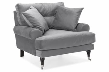 Andrew Soffgrupp 3+2 Sammet - Ljusgrå - Products - Möbler - Soffa - Soffgrupp - Howard soffgrupp