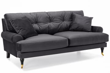Andrew Soffgrupp 3+2 Sammet - Mörkgrå - Products - Möbler - Soffa - Soffgrupp - Howard soffgrupp