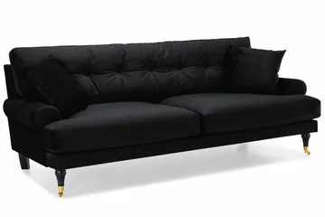 Andrew Soffgrupp 3+2 Sammet - Svart - Products - Möbler - Soffa - Soffgrupp - Howard soffgrupp