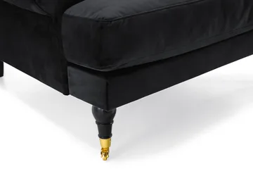 Andrew Soffgrupp 3+2 Sammet - Svart - Products - Möbler - Soffa - Soffgrupp - Howard soffgrupp