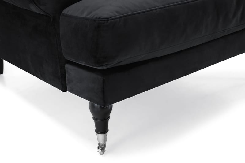 Andrew Soffgrupp 3+2 Sammet - Svart - Products - Möbler - Soffa - Soffgrupp - Howard soffgrupp