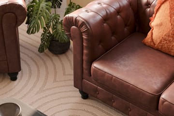 Chesterfield Lyx Soffgrupp 2-sits+Fåtölj - Brun - Products - Möbler - Soffa - Soffgrupp - Chesterfield soffgrupp