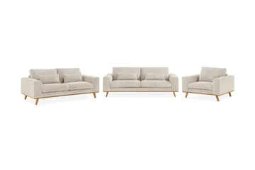 Copenhagen Soffgrupp 3-sits + 2-sits Soffa + Fåtölj i Manchester - Beige - Products - Möbler - Soffa - Soffgrupp - Soffgrupp 3 2 1