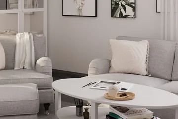 Howard Classic Soffgrupp 2-sits Soffa + Fåtölj + Fotpall i Tyg - Grå - Products - Möbler - Soffa - Soffgrupp - Howard soffgrupp