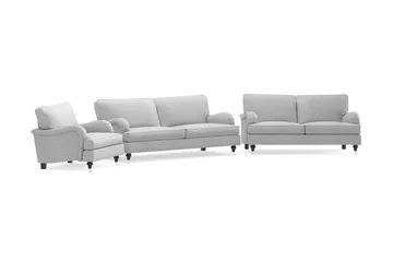 Howard Classic Soffgrupp 3-sits + 2-sits Soffa + Fåtölj i Tyg - Grå - Products - Möbler - Soffa - Soffgrupp - Howard soffgrupp