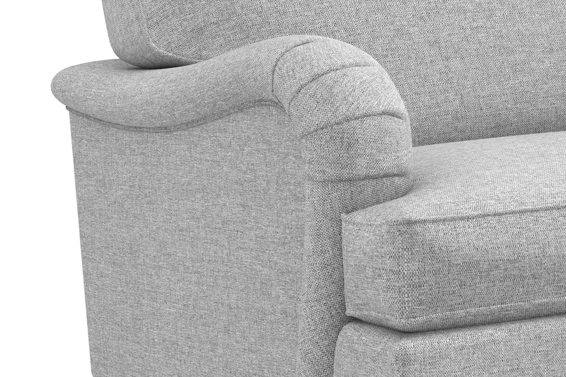 Howard Classic Soffgrupp 3-sits Soffa + Fåtölj + Fotpall i Tyg - Grå - Products - Möbler - Soffa - Soffgrupp - Howard soffgrupp