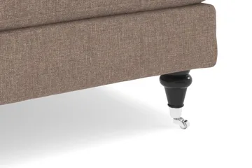 Howard Classic Soffgrupp 3-sits Soffa + Fåtölj + Fotpall i Tyg - Mörkbeige - Products - Möbler - Soffa - Soffgrupp - Howard soffgrupp