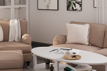 Howard Classic Soffgrupp 3-sits Soffa + Fåtölj i Tyg - Mörkbeige - Products - Möbler - Soffa - Soffgrupp - Howard soffgrupp