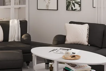 Howard Classic Soffgrupp 3-sits Soffa + Fåtölj i Tyg - Mörkgrå - Products - Möbler - Soffa - Soffgrupp - Howard soffgrupp