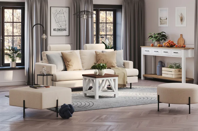 Menard Compact Nackkudde Soffa 51 cm - Beige - Products - Möbler - Soffa - Sofftillbehör - Nackstöd soffa