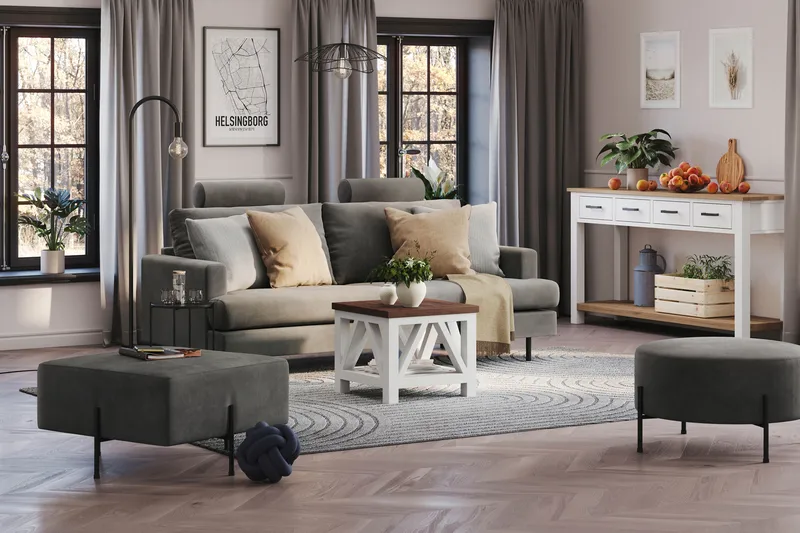 Menard Compact Nackkudde Soffa 51 cm - Grå - Products - Möbler - Soffa - Sofftillbehör - Nackstöd soffa