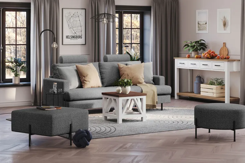 Menard Compact Nackkudde Soffa 51 cm - Mörkgrå - Products - Möbler - Soffa - Sofftillbehör - Nackstöd soffa