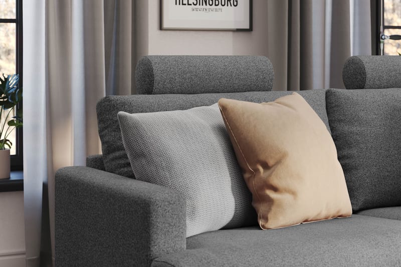 Menard Compact Nackkudde Soffa 51 cm - Mörkgrå - Products - Möbler - Soffa - Sofftillbehör - Nackstöd soffa