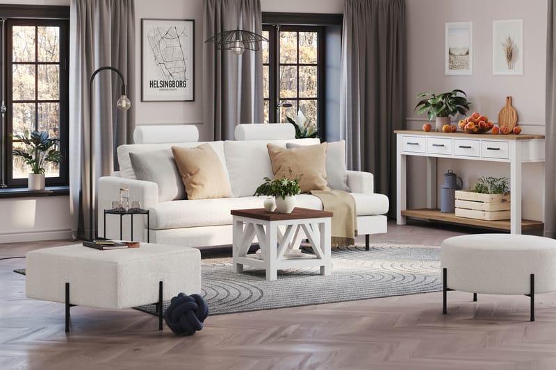 Menard Compact Nackkudde Soffa 51 cm - Vit - Products - Möbler - Soffa - Sofftillbehör - Nackstöd soffa