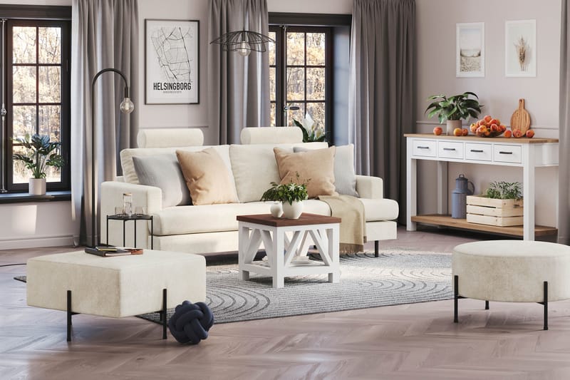 Menard Compact Nackkudde Soffa 51 cm - Vit - Products - Möbler - Soffa - Sofftillbehör - Nackstöd soffa