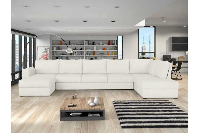 Taberk Soffa med Divan och Schäslong 5-sits - Vit - Products - Möbler - Soffa - U-soffa