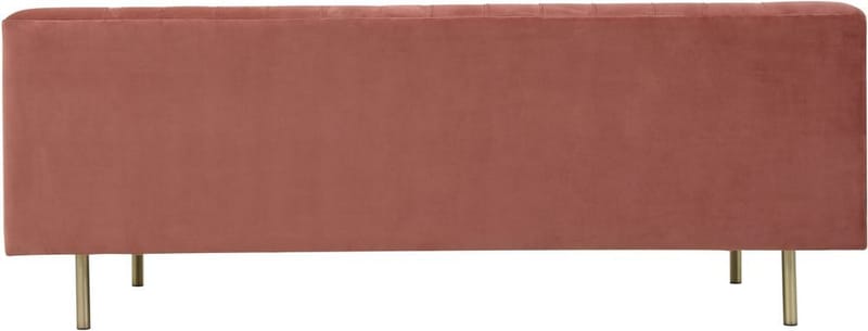Toto 3-sits rosa soffa med guldiga ben - Rosa - Products - Möbler - Soffa - Sammetssoffa