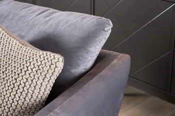 Trend 2-sits Sammetssoffa - Ljusgrå - Products - Möbler - Soffa - Sammetssoffa