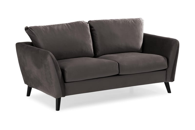 Trend 2-sits Sammetssoffa - Mörkgrå - Products - Möbler - Soffa - Sammetssoffa