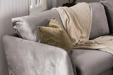 Trend 2-sits Sammetssoffa - Mörkgrå - Products - Möbler - Soffa - Sammetssoffa