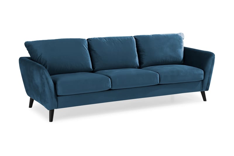Trend 3-sits Sammetssoffa - Blå - Products - Möbler - Soffa - 3 sits soffa