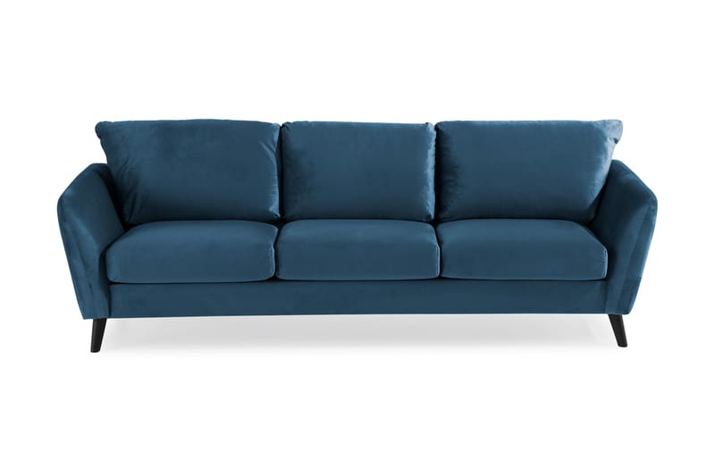 Trend 3-sits Sammetssoffa - Blå - Products - Möbler - Soffa - 3 sits soffa