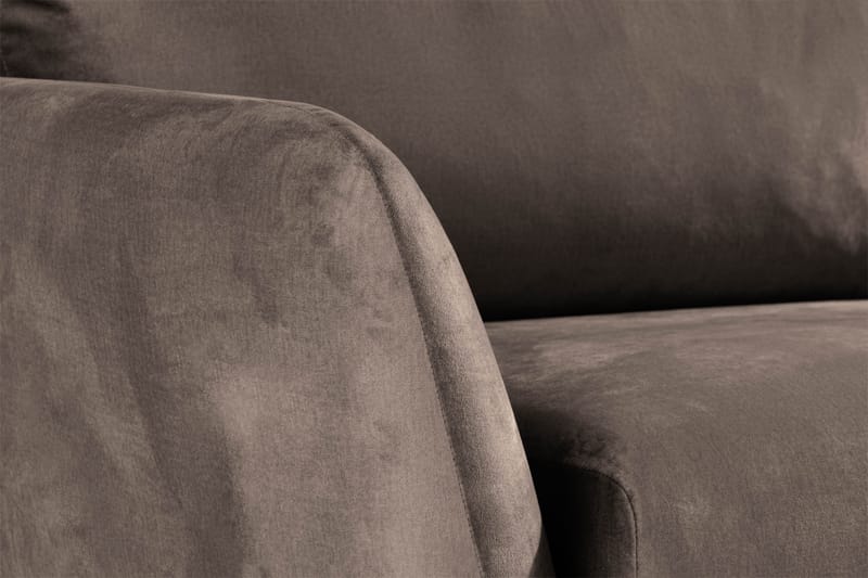 Trend 3-sits Sammetssoffa - Brun - Products - Möbler - Soffa - 3 sits soffa