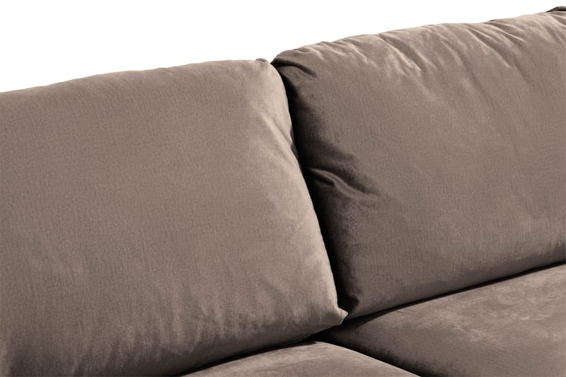 Trend 3-sits Sammetssoffa - Brun - Products - Möbler - Soffa - 3 sits soffa