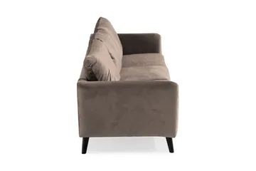 Trend 3-sits Sammetssoffa - Brun - Products - Möbler - Soffa - 3 sits soffa