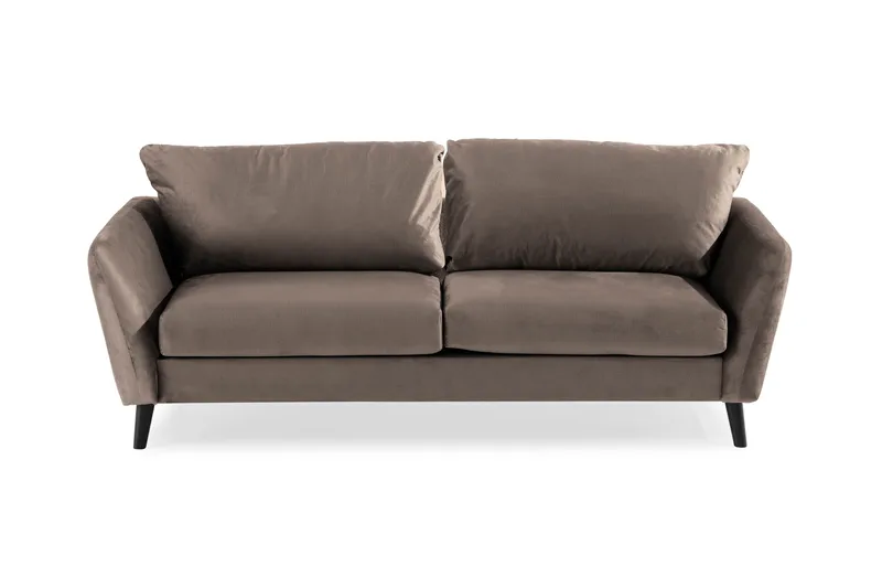 Trend 3-sits Sammetssoffa - Brun - Products - Möbler - Soffa - 3 sits soffa