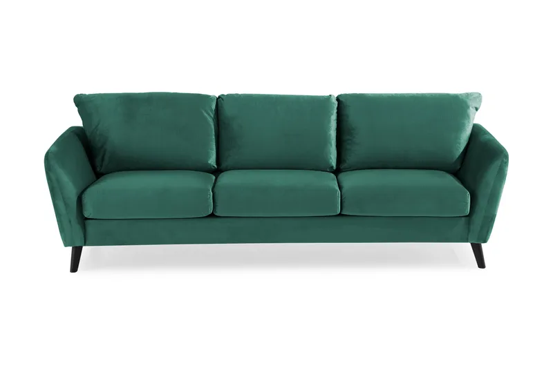 Trend 3-sits Sammetssoffa - Grön - Products - Möbler - Soffa - 3 sits soffa