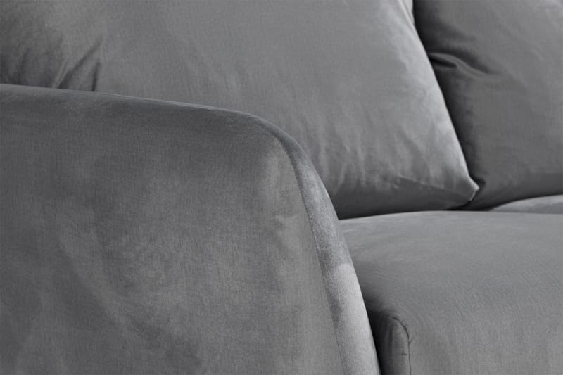 Trend 3-sits Sammetssoffa - Ljusgrå - Products - Möbler - Soffa - 3 sits soffa