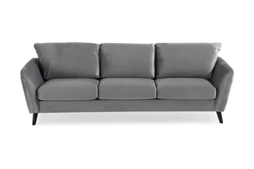Trend 3-sits Sammetssoffa - Ljusgrå - Products - Möbler - Soffa - 3 sits soffa