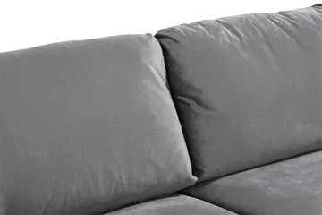 Trend 3-sits Sammetssoffa - Ljusgrå - Products - Möbler - Soffa - 3 sits soffa
