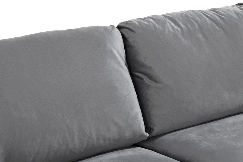 Trend 3-sits Sammetssoffa - Ljusgrå - Products - Möbler - Soffa - 3 sits soffa